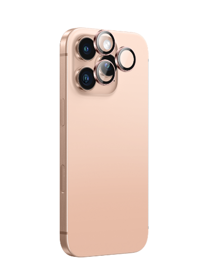 AMAZINGthing กระจกกันรอยเลนส์กล้อง Camera Lens Rose Gold For iPhone 16 Pro/Pro Max