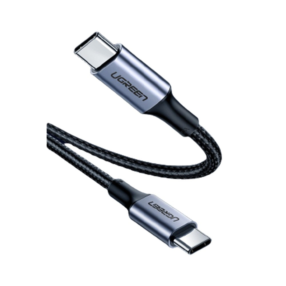 สายชาร์จ Ugreen USB-C to USB-C Cable Nylon 5A/100W 1M Black (70427)
