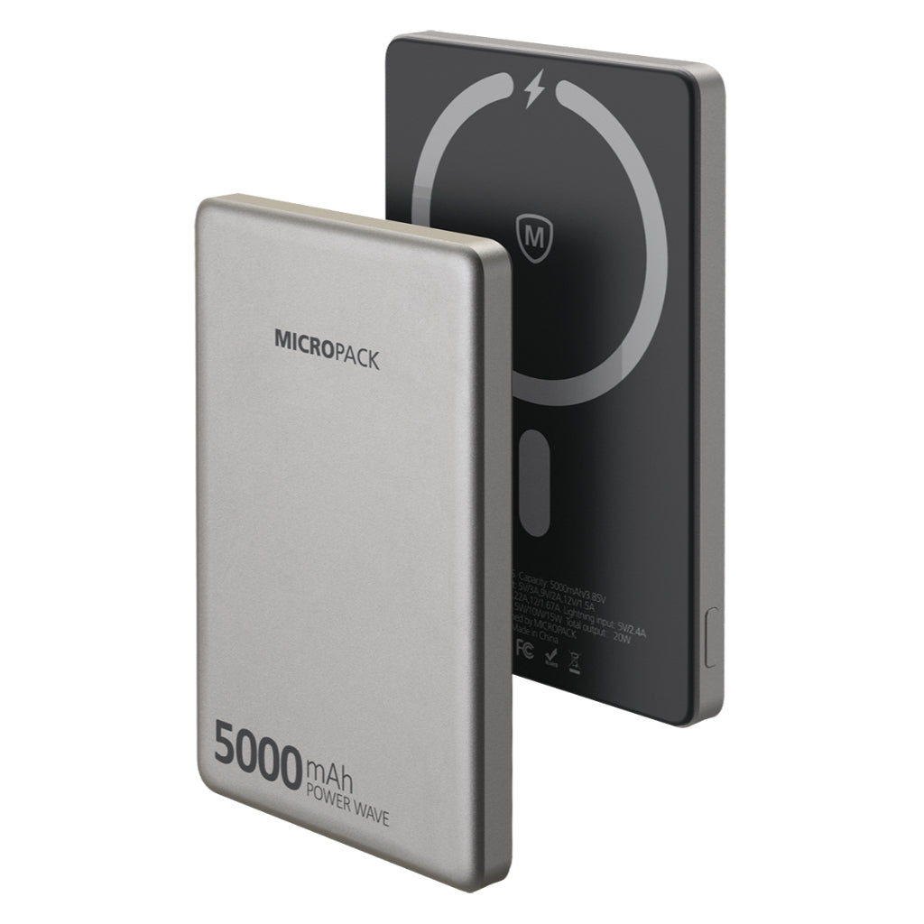 MICROPACK 5000MAH 2IN1 MAGNETIC SLIM CHARGE - TITANIUM GOLD (WPB-5S_TI) CCC