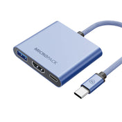 MICROPACK 4K/60HZ 3-IN-1 HUB HD DATA CONVERTER BLUE (MDC-3H-BL)