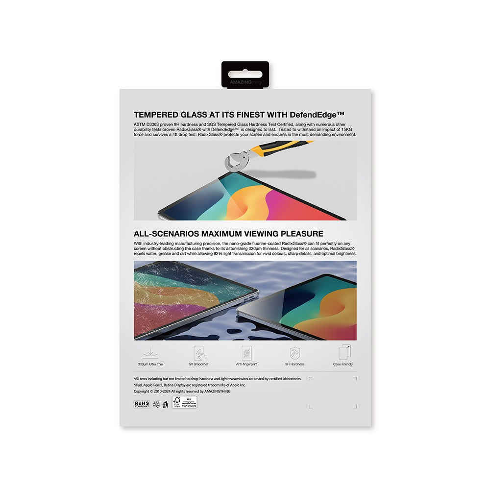 ฟิล์มกันรอย Amazingthing Tempered Glass iPad Air 11" Matte Radix