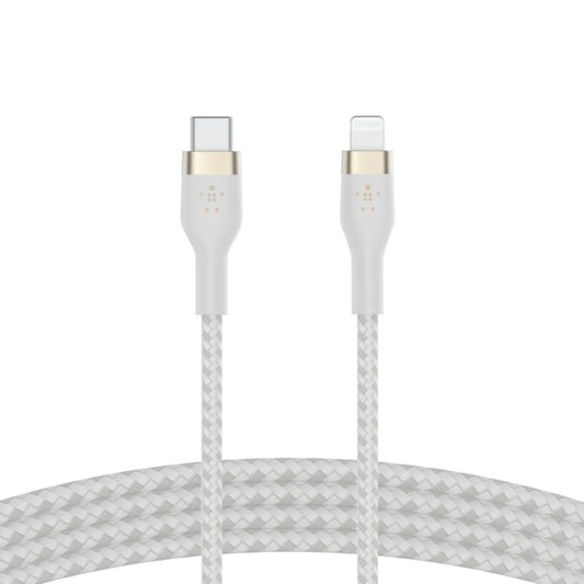 สายชาร์จ Belkin USB-C To Lightning 2M With Metal Clip White