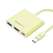 MICROPACK 4K/60HZ 3-IN-1 HUB HD DATA CONVERTER YELLOW (MDC-3H-YE)