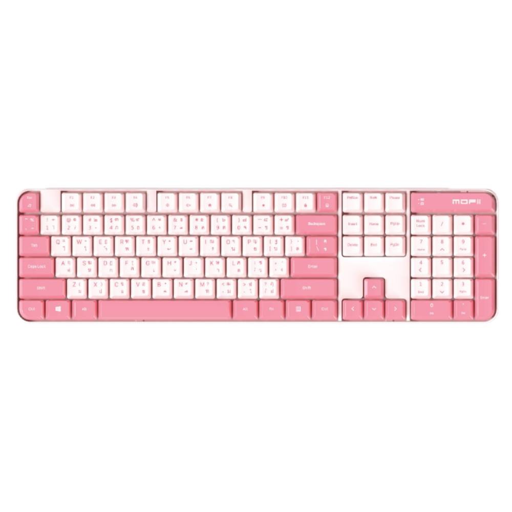 เมาส์และคีย์บอร์ดไร้สาย MOFii Wireless Mouse + Keyboard Tiramisu Pink
