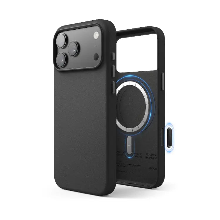 เคสไอโฟน Elago Magnetic Leather Case For iPhone 17 Pro Max  - Black