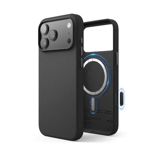 เคสไอโฟน Elago Magnetic Leather Case For iPhone 17 Pro Max  - Black