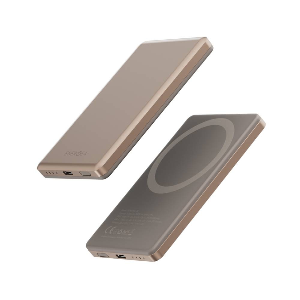แบตเตอรี่สำรอง Energea Alupac Mini 5K Pd20W (5,000mAh) Magnetic Wireless Power Bank Gold