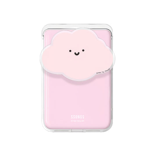 SSONG MAGSAFE 3-CARD PACK ACRYLIC TOK PASTEL CLOUDS : PINK