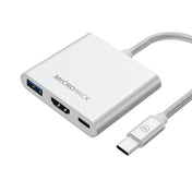 MICROPACK 4K/60HZ  3-IN-1 HUB HD DATA CONVERTER SILVER (MDC-3H-SL)