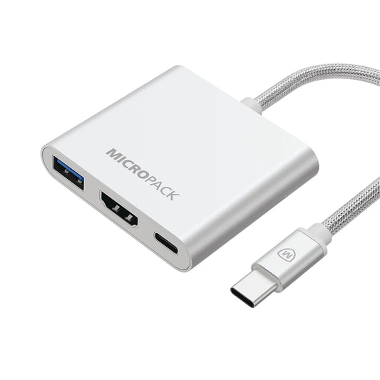 MICROPACK 4K/60HZ  3-IN-1 HUB HD DATA CONVERTER SILVER (MDC-3H-SL)