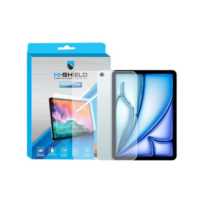 ฟิล์มกระจกเต็มจอแบบด้าน Hishield 0.33mm Tempered Glass iPad Air 13"
