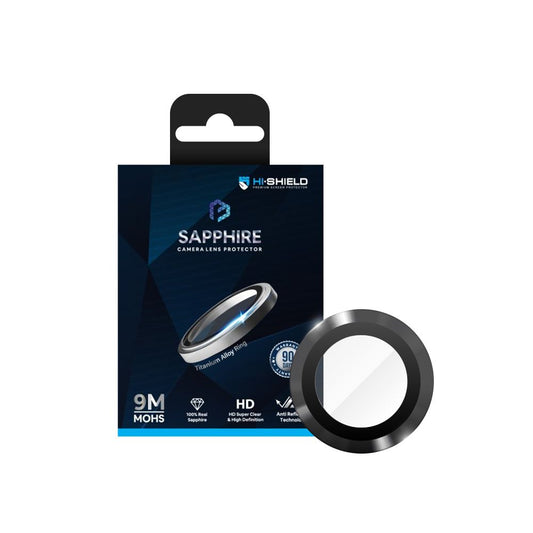Hi-Shield กระจกกันรอยเลนส์กล้อง iPhone 16 Pro/ProMax Sapphire Lens Protector Black Titanium