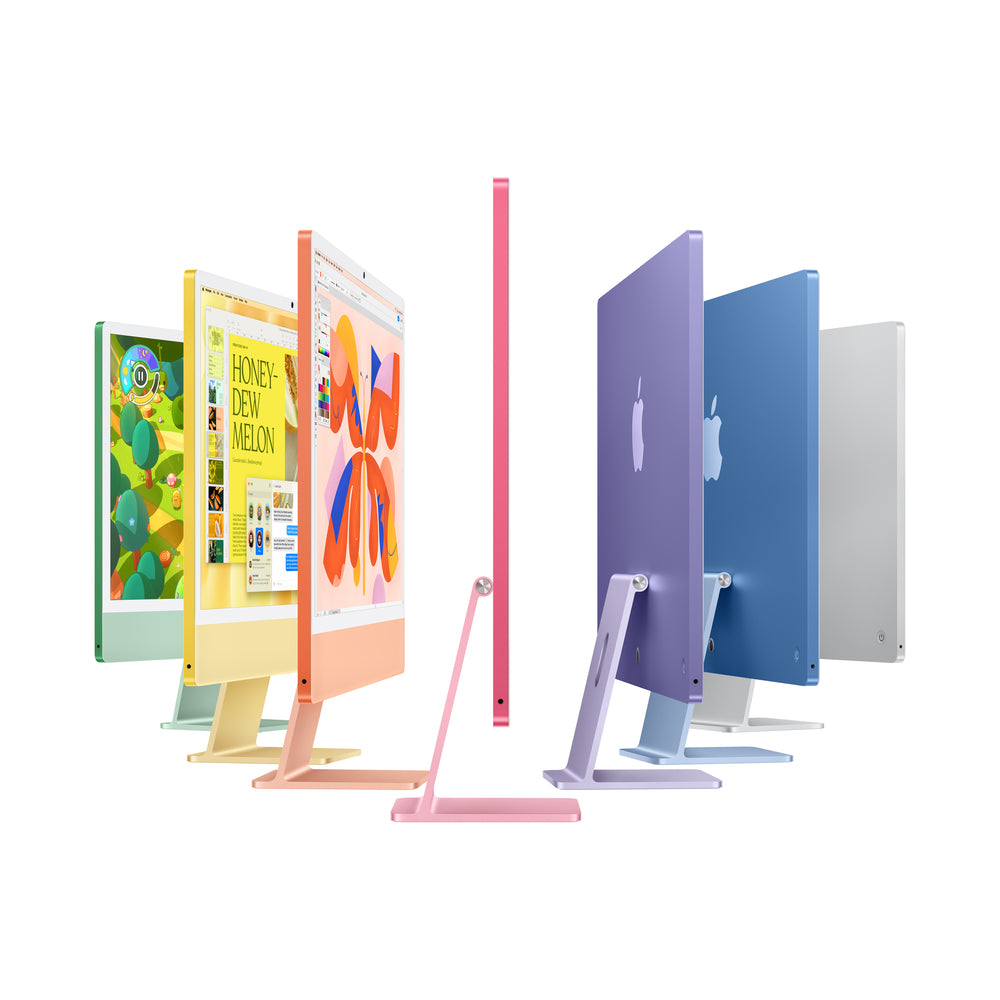 24-inch iMac with Retina 4.5K display: Apple M4 chip with 8-core CPU and 8‑core GPU, 256GB SSD - Purple