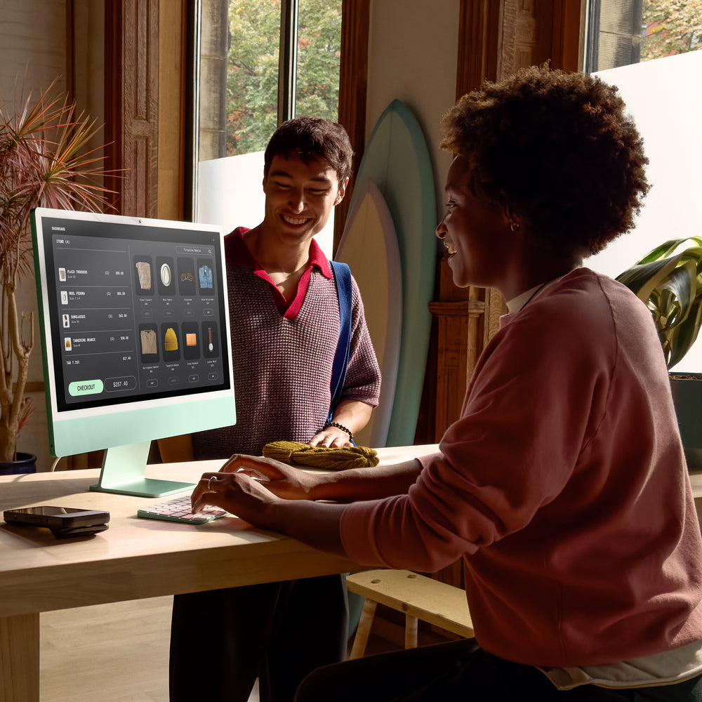 24-inch iMac with Retina 4.5K display: Apple M4 chip with 8-core CPU and 8‑core GPU, 256GB SSD - Purple