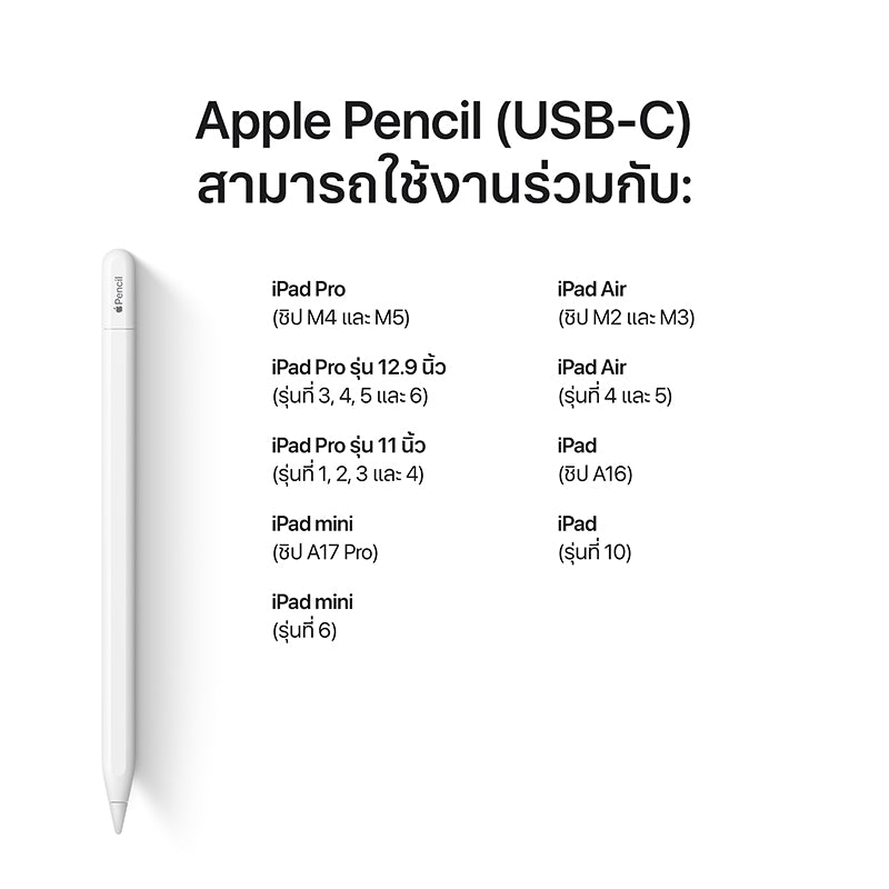 Apple Pencil USB‑C MUWA3ZA/A WW4830 Apple MUWA3ZA/A Pencil (USB-C) - White | Harvey Norman Singapore