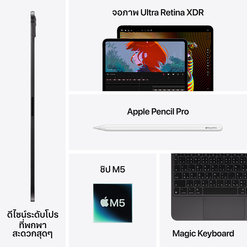 11-inch iPad Pro Wi-Fi 512GB Standard Glass - Space Black (M5)