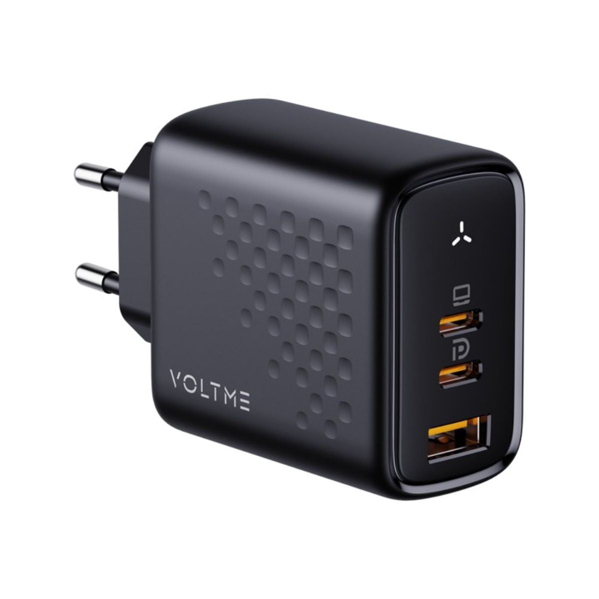 หัวชาร์จ Voltme 67W Revo 67 Triple-port Wall Charger with GAN Tech (2xUSB-C,USB-Ax1) Black