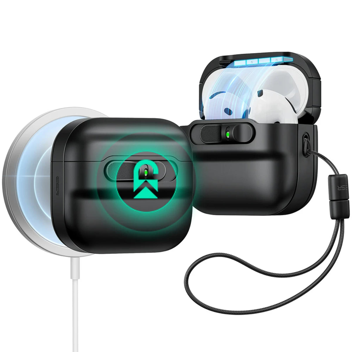 เคส ESR Pulse Magnetic (HaloLock) AirPods 4 Black