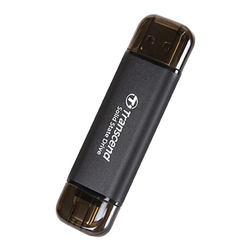 เอสเอสดีพกพา Transcend External SSD USB Type C/A 1TB Balck
