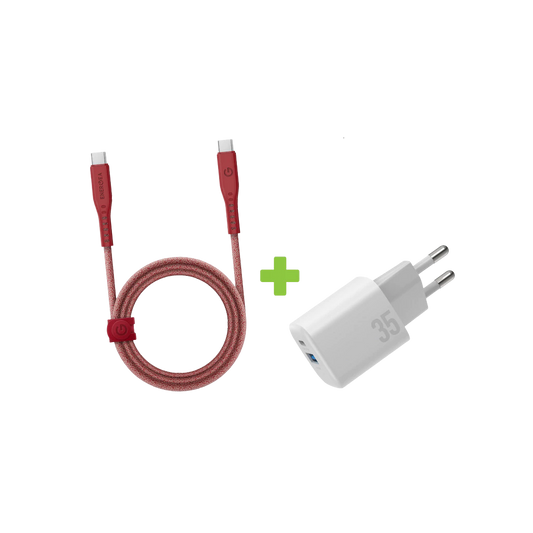 ชุดชาร์จ Energea Ampcharge GAN35 + สายชาร์จเร็ว USB-C to USB-C