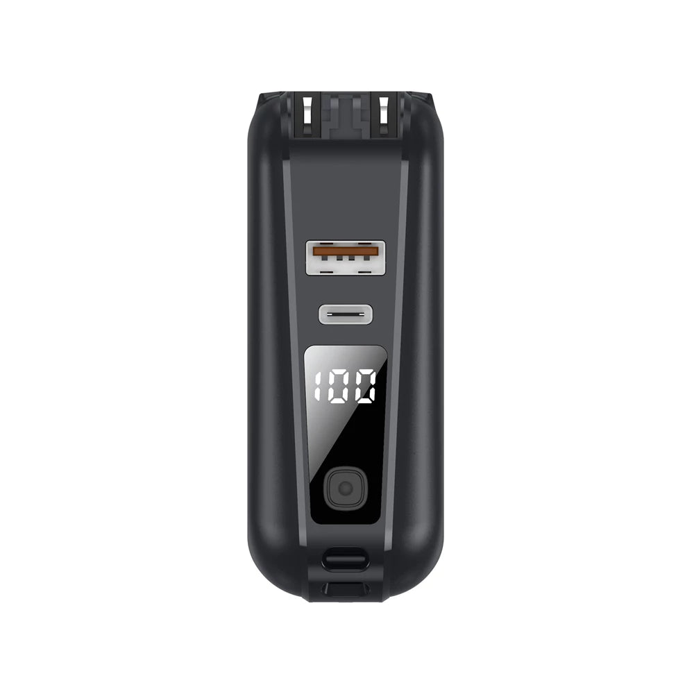 แบตเตอรี่สำรอง Veger P15 Power Bank 15,000 mAh With Built In Cable And Adapter 20Wblack