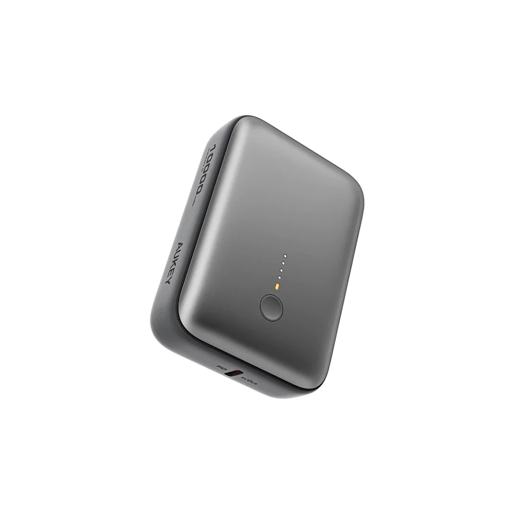 แบตเตอรี่สำรอง Aukey Pby55 Spark Mini 10,000 Compact Fast Chargging Power Bank Gray