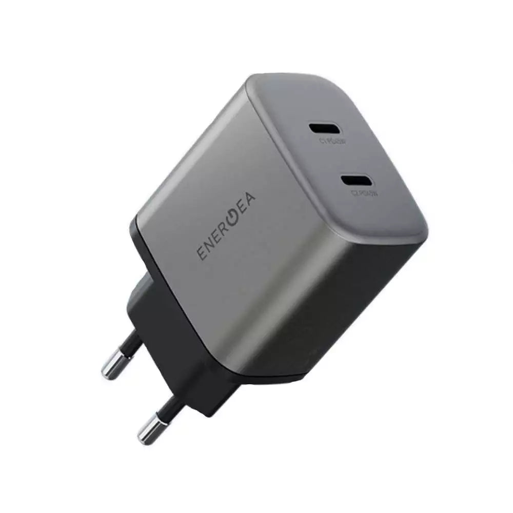 อะแดปเตอร์ Energea Wall USB Charger 2 USB-C (PD45W) Ampcharge GaN45 Dual Gunmetal