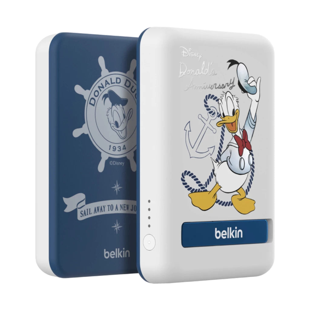แบตเตอรี่สำรอง Belkin Pb5K Power Bank 5,000 mAh Donald Duck 1C10W+Qi 7.5W