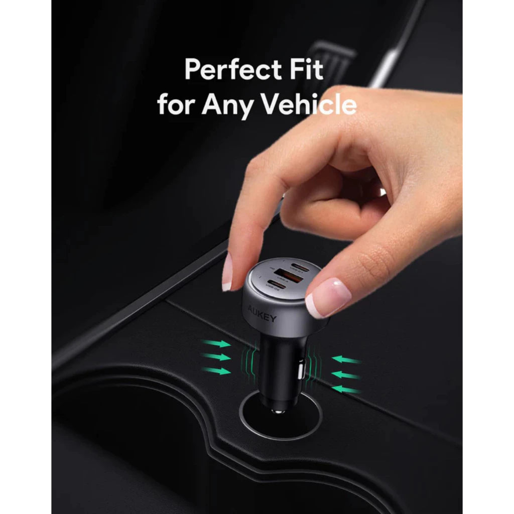 ที่ชาร์จในรถยนต์ Aukey CC-P1 Pathfinder Mix 3 66W Fast Charging Car Charger  (3 พอร์ต)