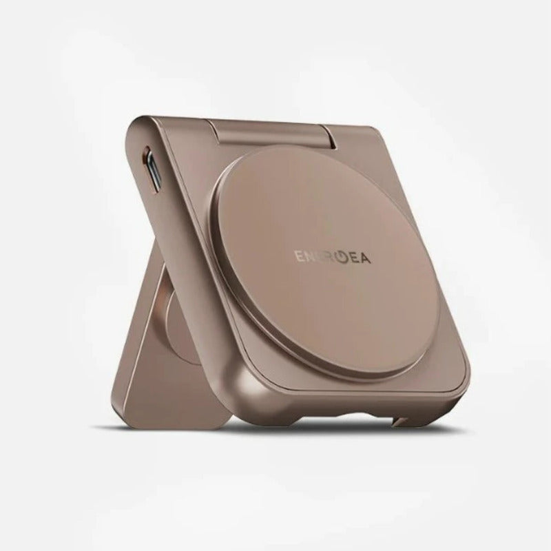 แท่นชาร์จไร้สาย Energea MagDuo 2-in-1 Foldable Qi2 Magnetic Fast Wireless Charger Gold