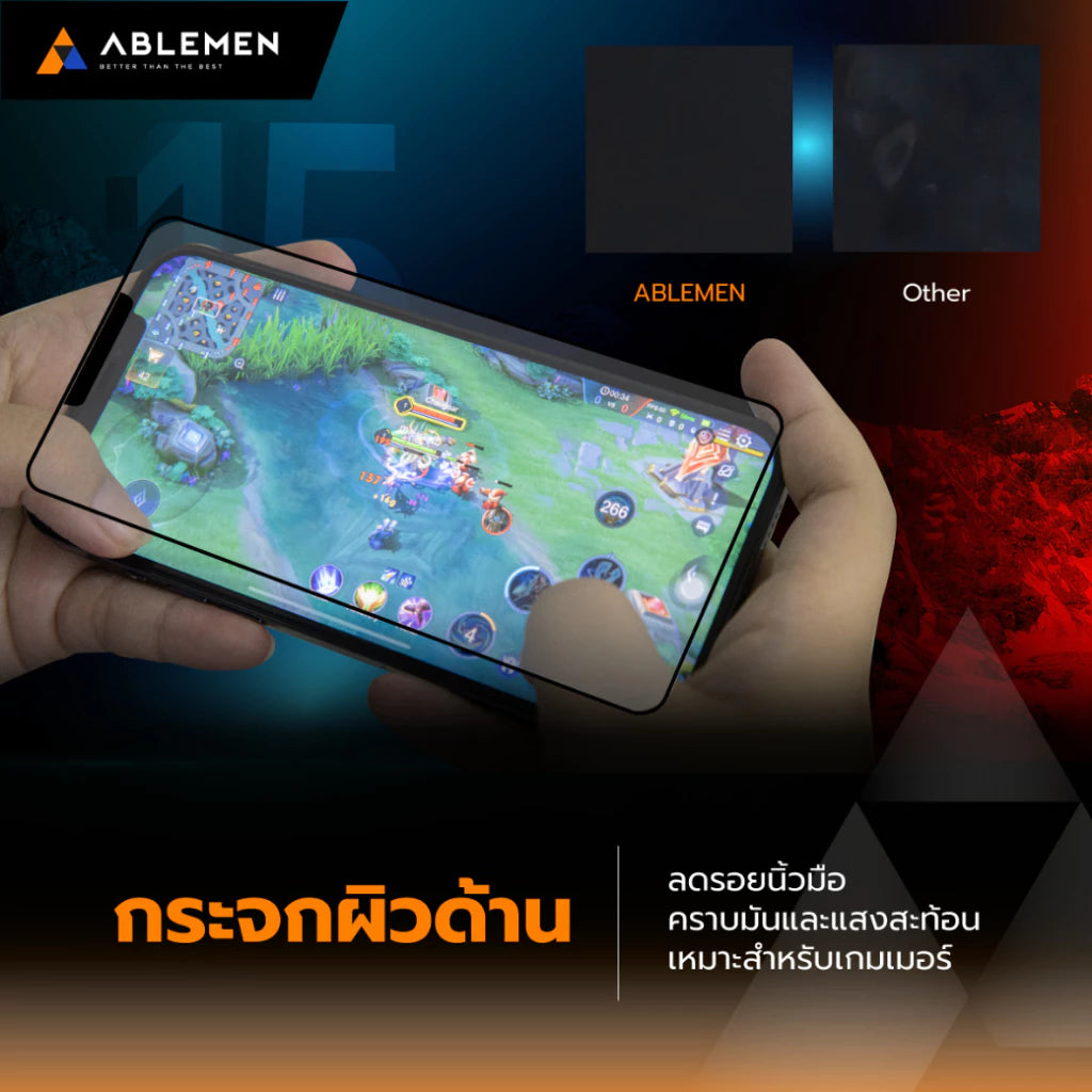 ฟิล์มกระจกกันรอยแบบด้าน Ablemen Tempered Glass Full Frame Matte iPhone 16e Black