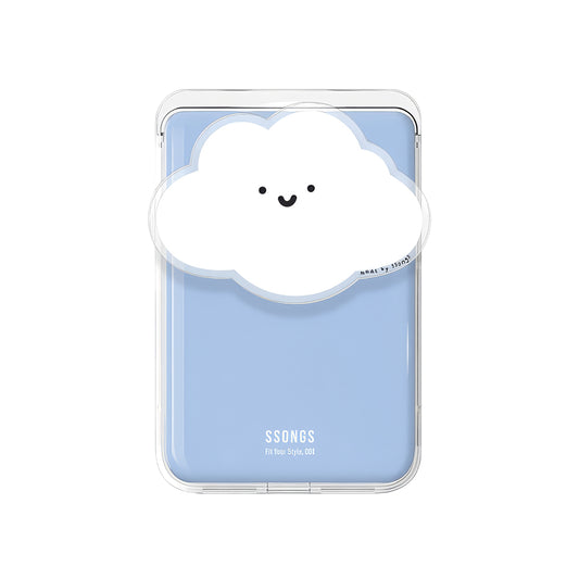 SSONG MAGSAFE 3-CARD PACK ACRYLIC TOK PASTEL CLOUDS : WHITE