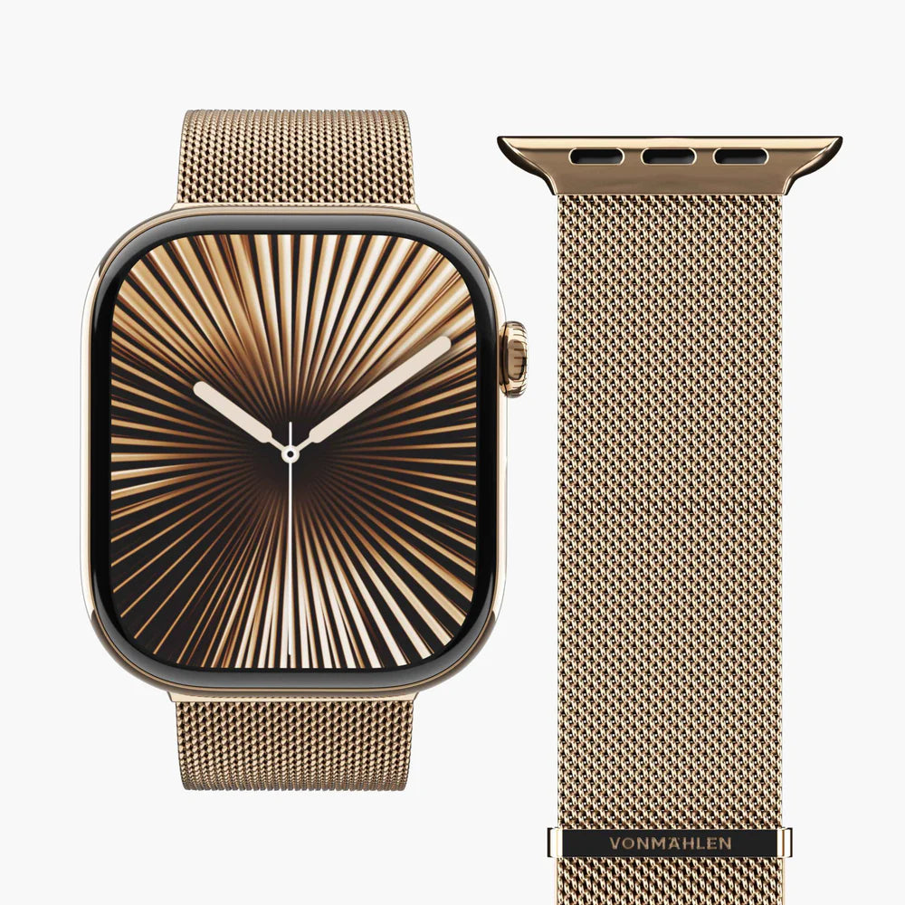Vonmaehlen Milanese Loop 2 สายสำหรับ Apple Watch - Sunset Gold (40/41/42mm)