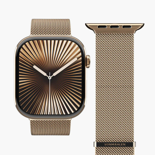 Vonmaehlen Milanese Loop 2 สายสำหรับ Apple Watch - Sunset Gold (40/41/42mm)