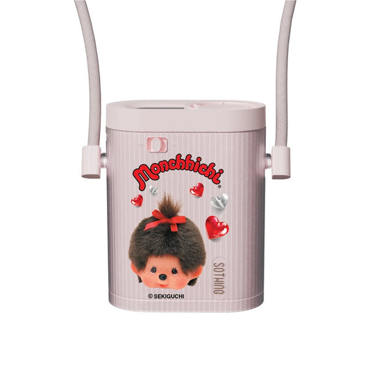 พัดลมคล้องคอพกพา Sothing x Monchhichi Hanging Neck Fan Ice Cube - Pink