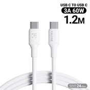 VOLTME Powerlink EDC สายชาร์จ USB-C TO USB-C WHITE (1.2M/4FT/USB2.0/3A-60W)