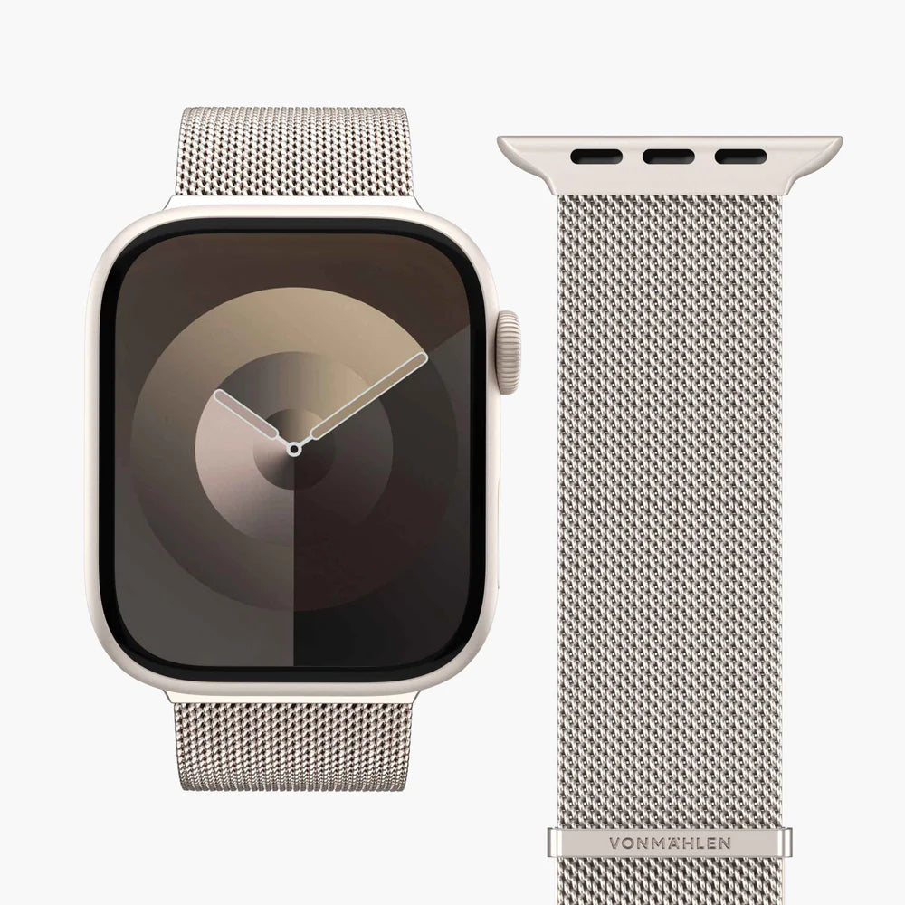Vonmaehlen Milanese Loop 2 สายสำหรับ Apple Watch - Champagne (44/45/46/49mm)