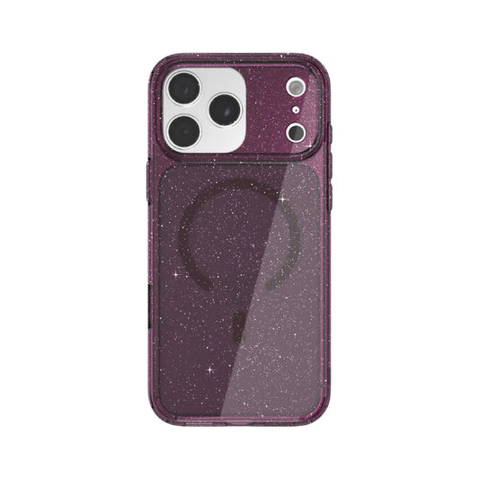 JTLEGEND Glitter Hybrid Cushion Mag เคสสำหรับ iPhone 18 Pro - Crystal Berry Wine
