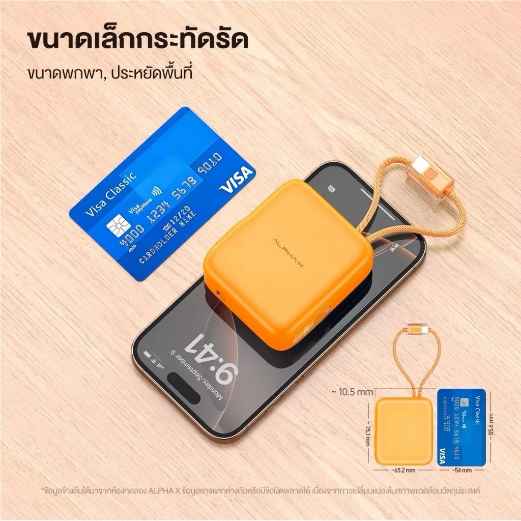 พาวเวอร์แบงค์ ALPHA-X ALPC10-35PD Pro 10,000 mAh Pink