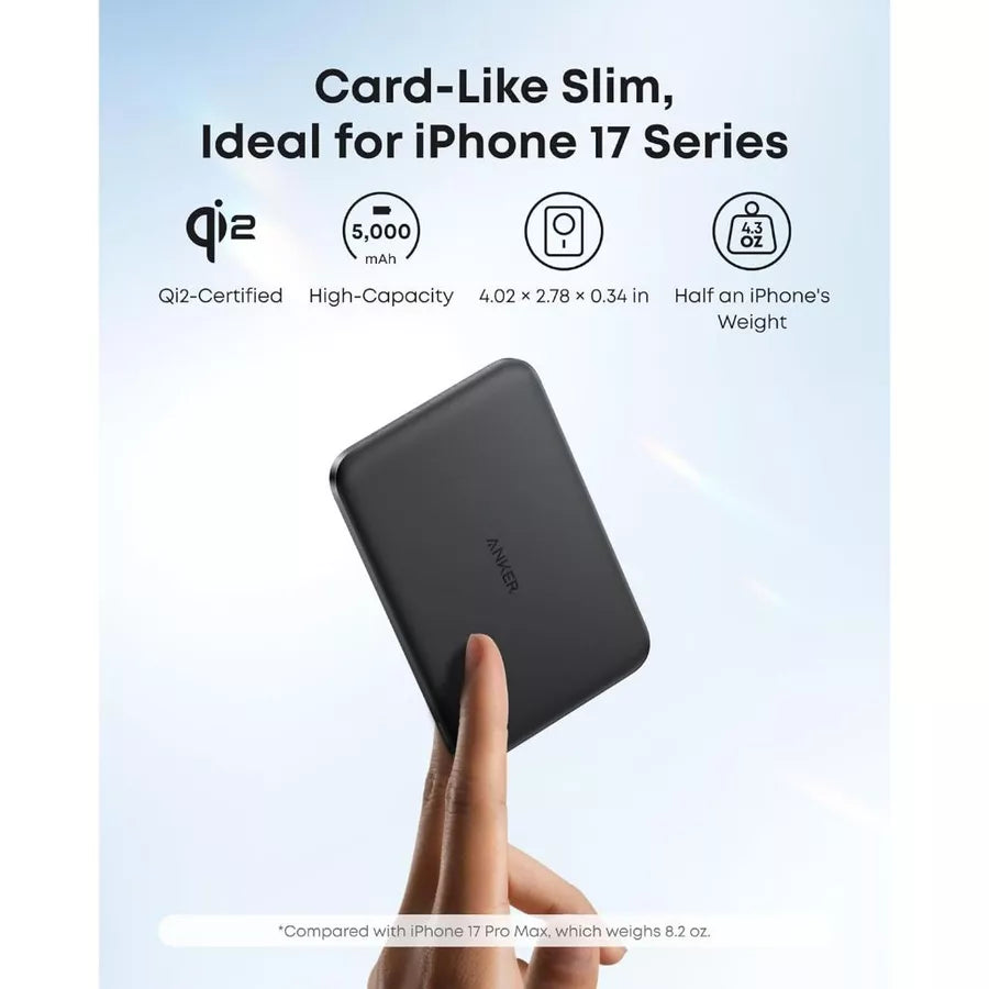 แบตเตอรี่สำรอง Anker Nano Slim Power Bank 5 000 mAh Black