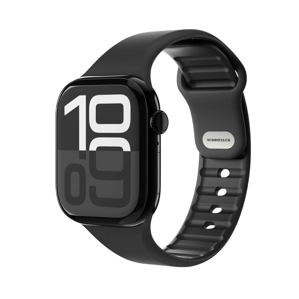 Vonmaehlen Classic Band 2 สายซิลิโคนสำหรับ Apple Watch - Black (49/46/45/44mm)