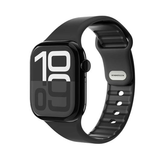 Vonmaehlen Classic Band 2 สายซิลิโคนสำหรับ Apple Watch - Black (49/46/45/44mm)