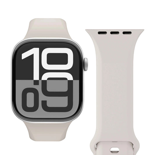 Vonmaehlen Classic Band 2 สายซิลิโคนสำหรับ Apple Watch - Cream (42/41/40mm)