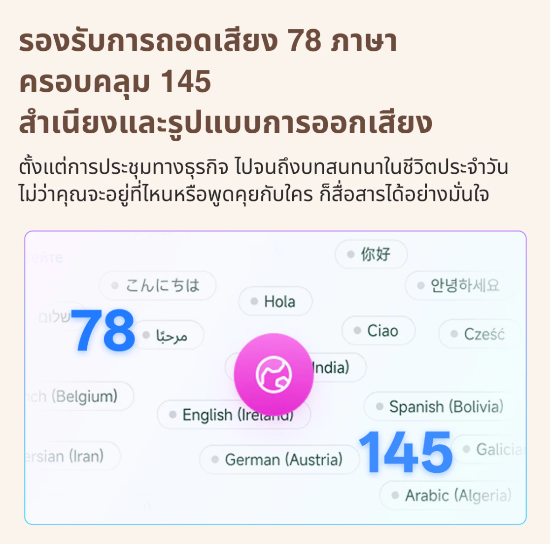 Viaim OpenNote หูฟัง AI Open-Ear บันทึกเสียง ถอดเสียง สรุปประชุม แปลภาษา - BLACK