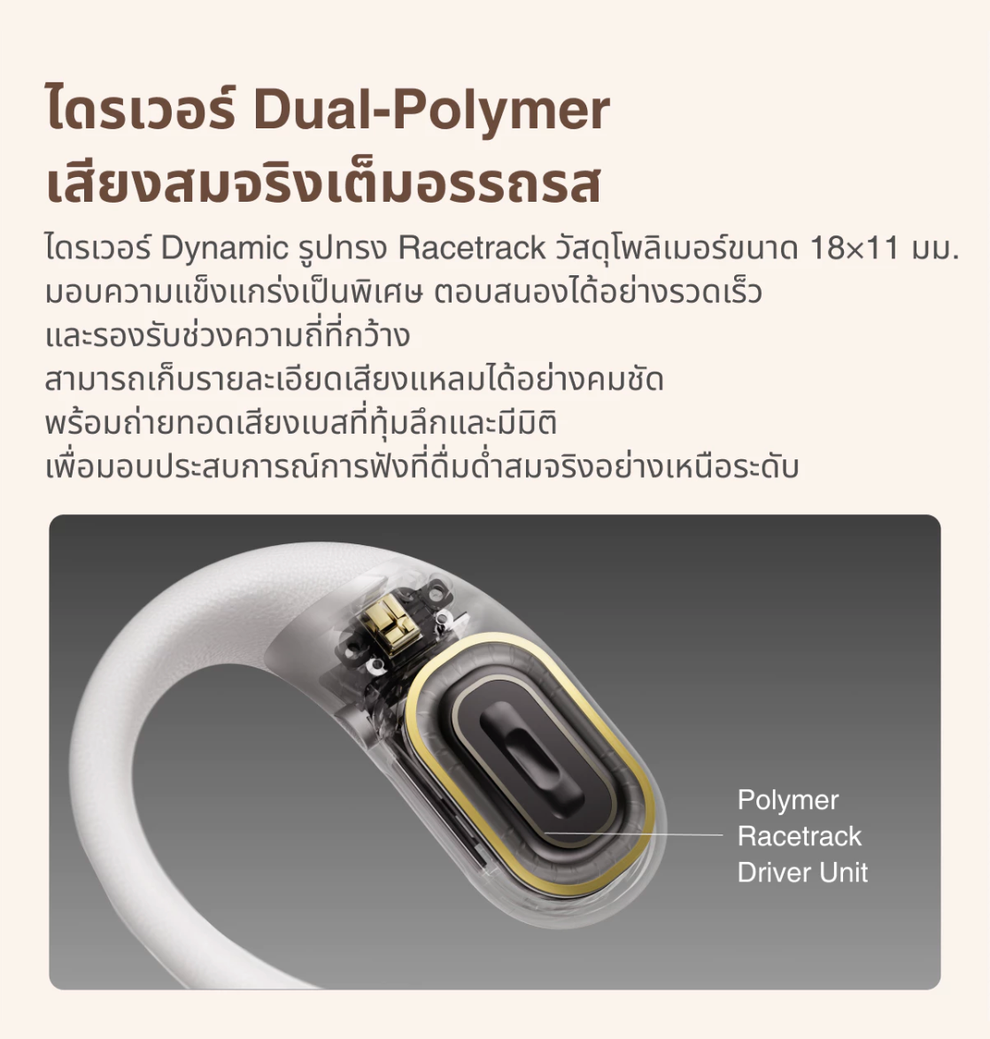 Viaim OpenNote หูฟัง AI Open-Ear บันทึกเสียง ถอดเสียง สรุปประชุม แปลภาษา - BLACK
