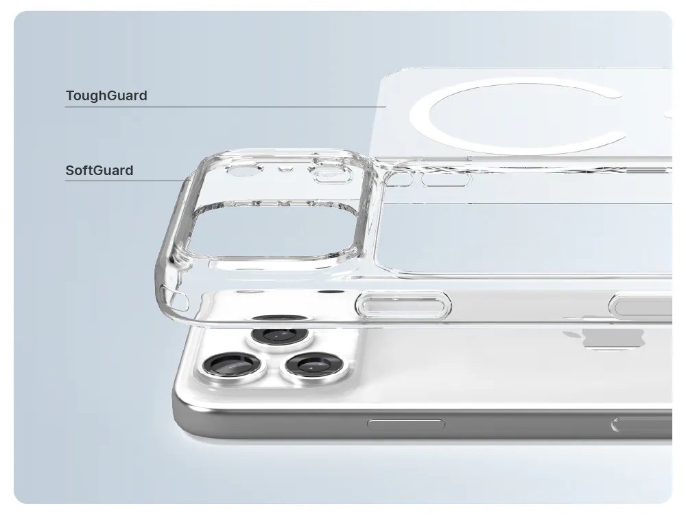 JTLEGEND Hybrid Cushion Mag เคสสำหรับ iPhone 18 Pro - Crystal