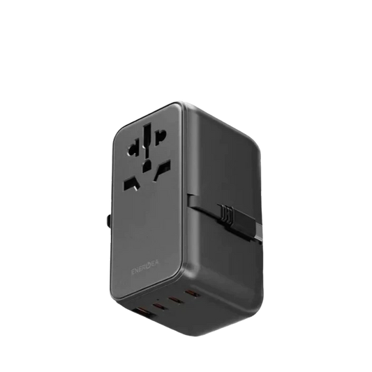 หัวแปลงปลั๊กไฟ Energea TravelWorld Adapter G85 With Cable 1A3C Gunmetal Black