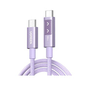 สายชาร์จ Ugreen USB-C to USB-C Cable Nylon 100W 2M. Robot Purple (65216)