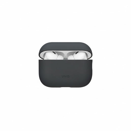 เคสแอร์พอร์ต Uniq Lino Hybrid Liquid Silicon Airpods Pro 3rd Gen Case Charcoal Grey