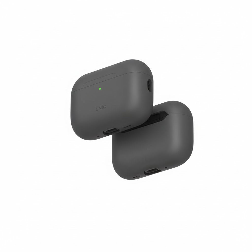 เคสแอร์พอร์ต Uniq Lino Hybrid Liquid Silicon Airpods Pro 3rd Gen Case Charcoal Grey